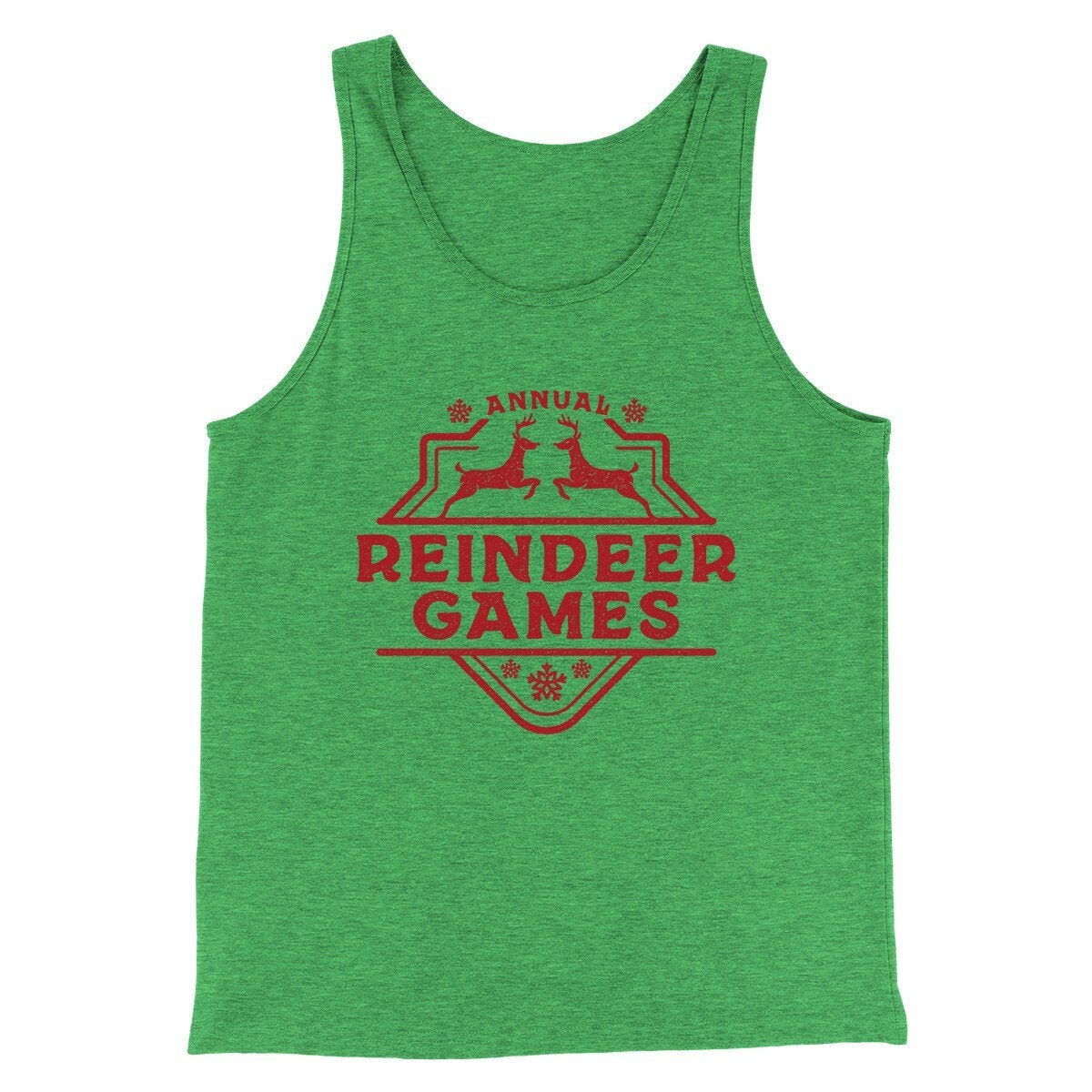 Reindeer Games Men Unisex Tank Top - Rudolph Red Nose MVP Combed Cotton