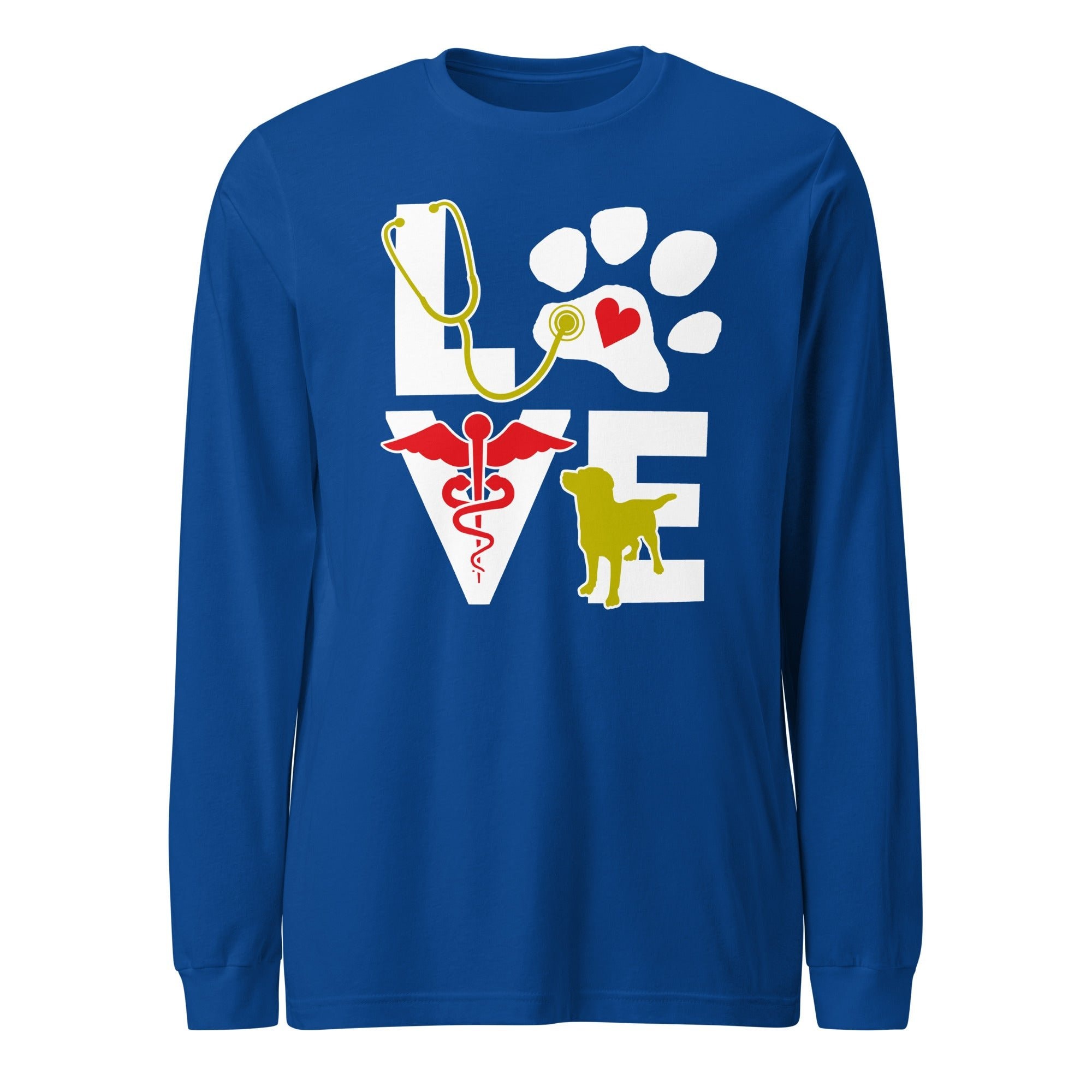 Love Dog Unisex Long Sleeve Tee - Veterinary Long Sleeve Shirt