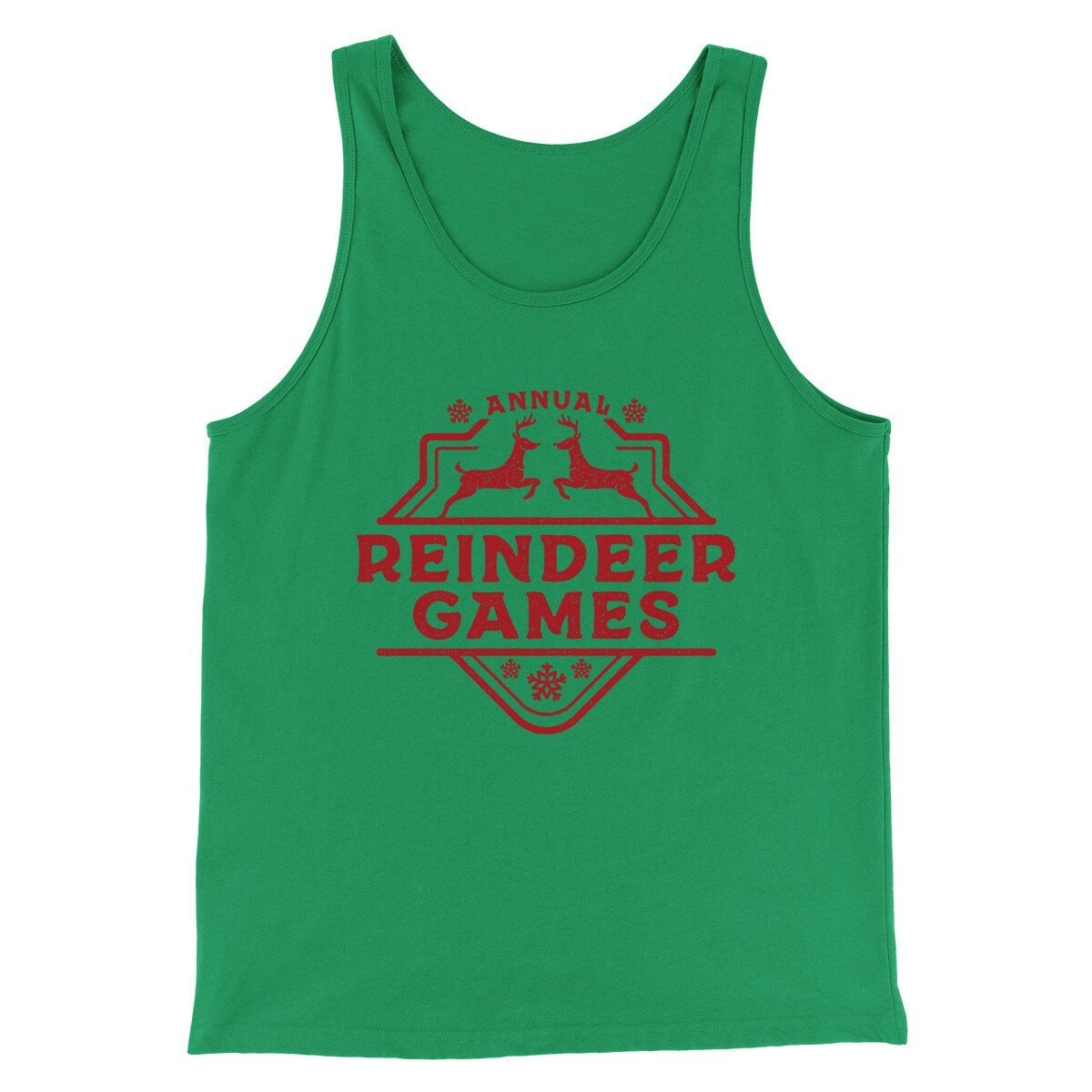 Reindeer Games Men Unisex Tank Top - Rudolph Red Nose MVP Combed Cotton