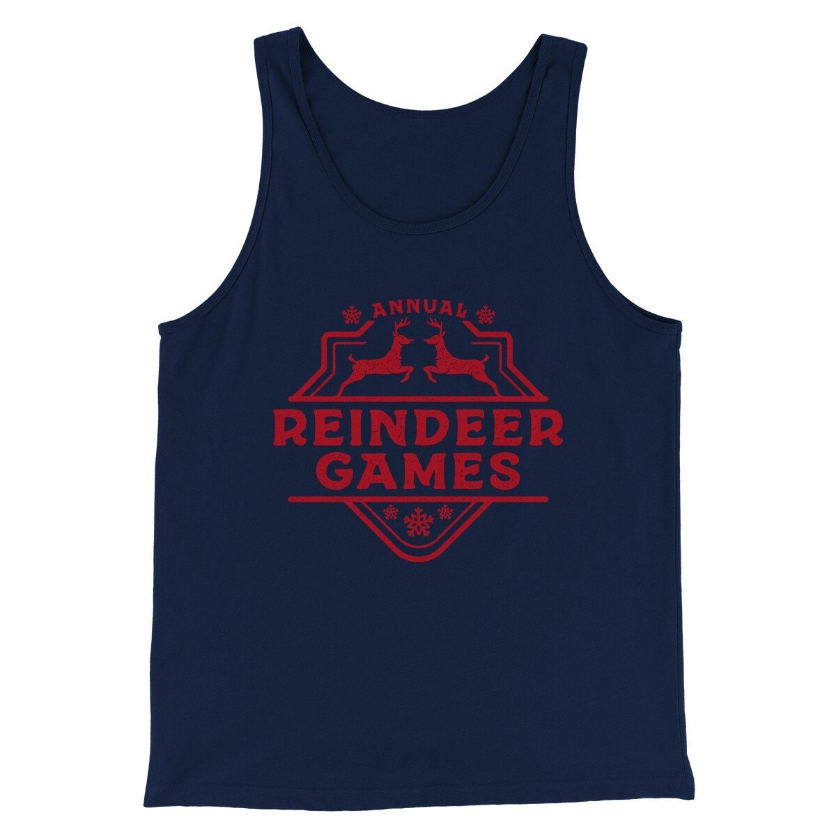Reindeer Games Men Unisex Tank Top - Rudolph Red Nose MVP Combed Cotton