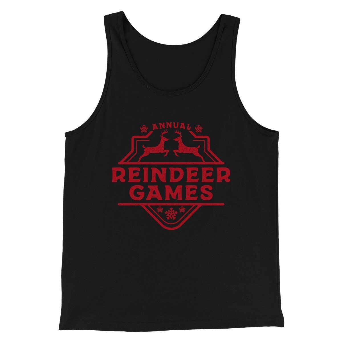 Reindeer Games Men Unisex Tank Top - Rudolph Red Nose MVP Combed Cotton