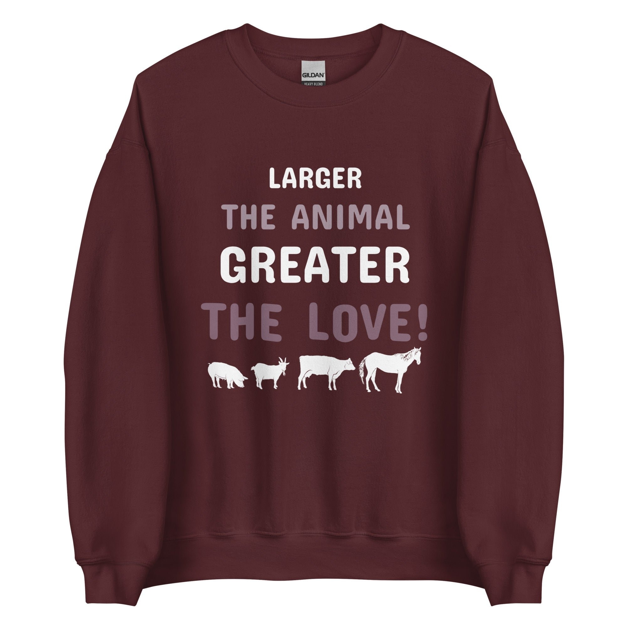 Larger the Animal Greater the Love Vet Unisex Crewneck Sweatshirt