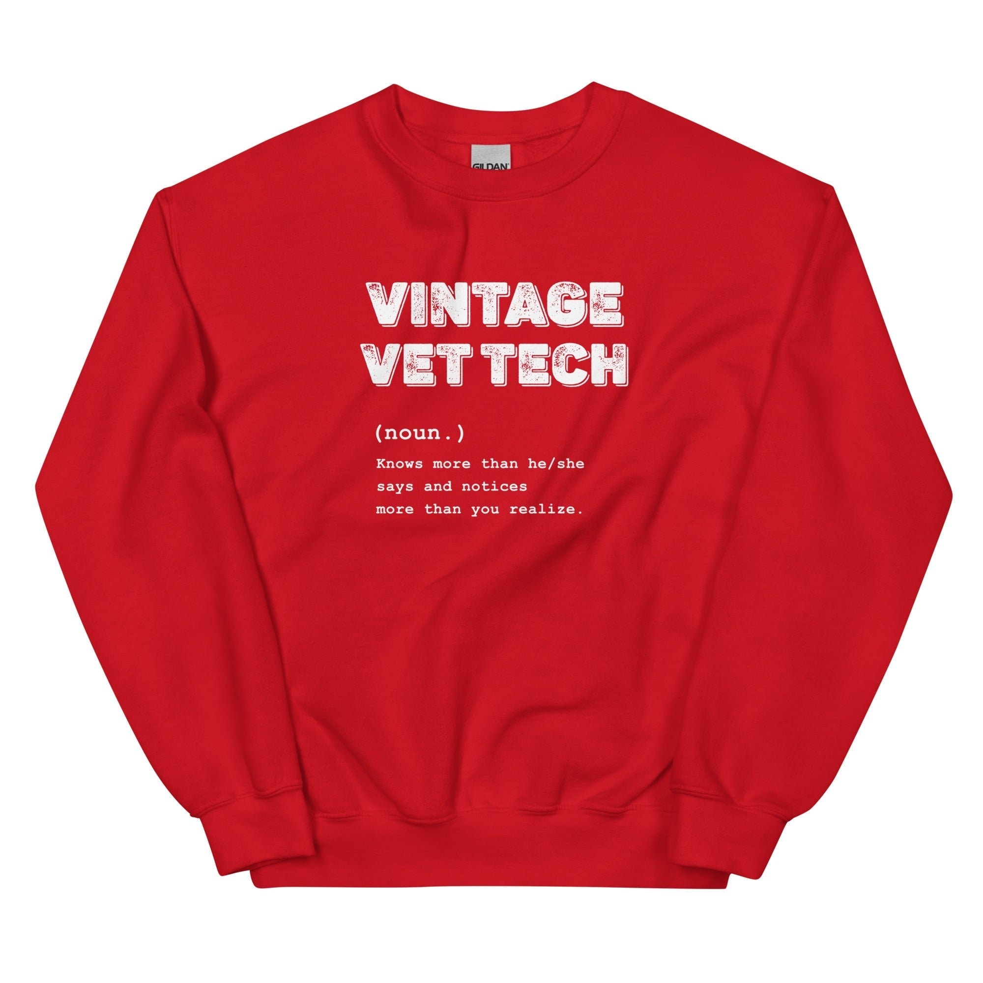 Vintage Vet Tech Crewneck Sweatshirt - Unisex Veterinary Medicine Apparel