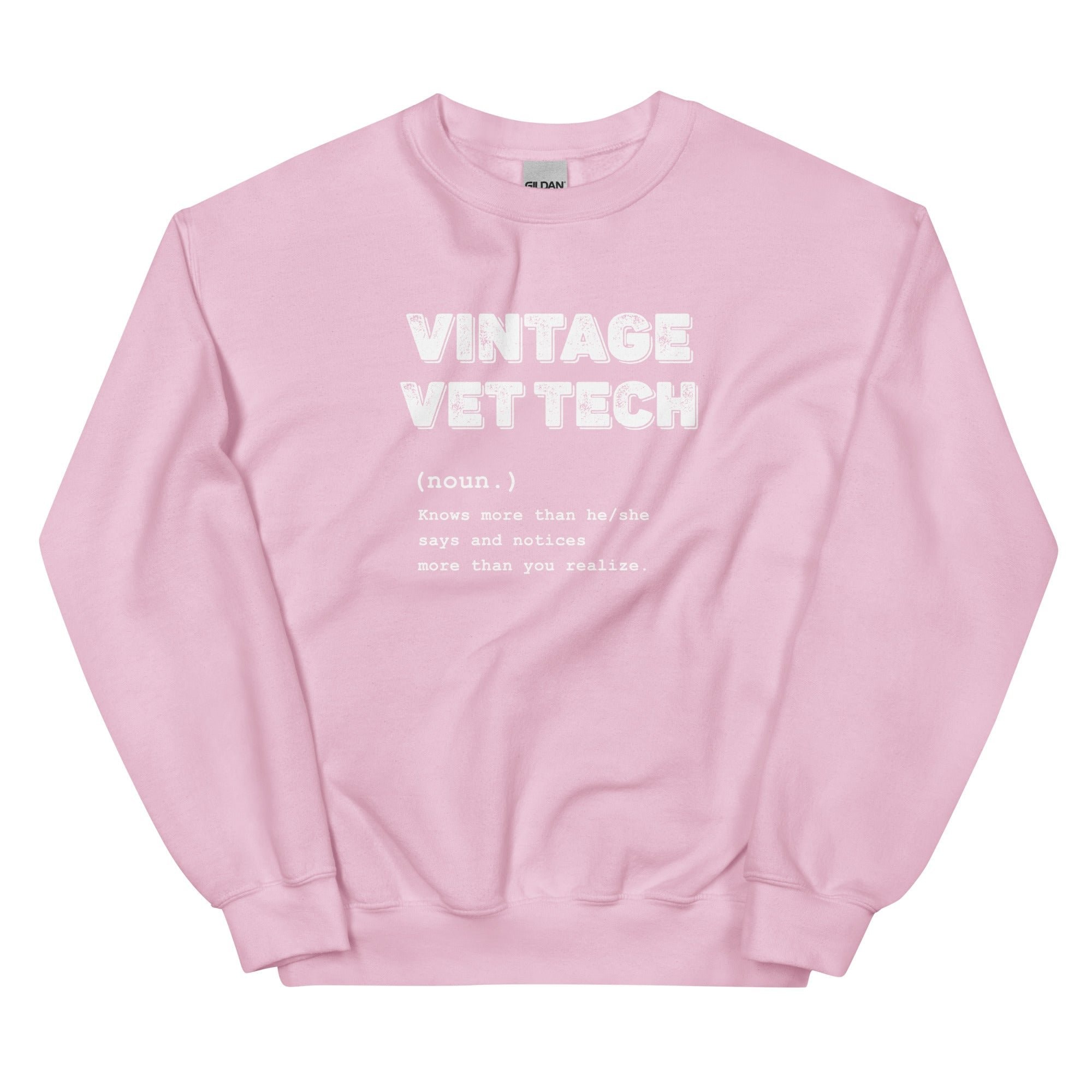 Vintage Vet Tech Crewneck Sweatshirt - Unisex Veterinary Medicine Apparel