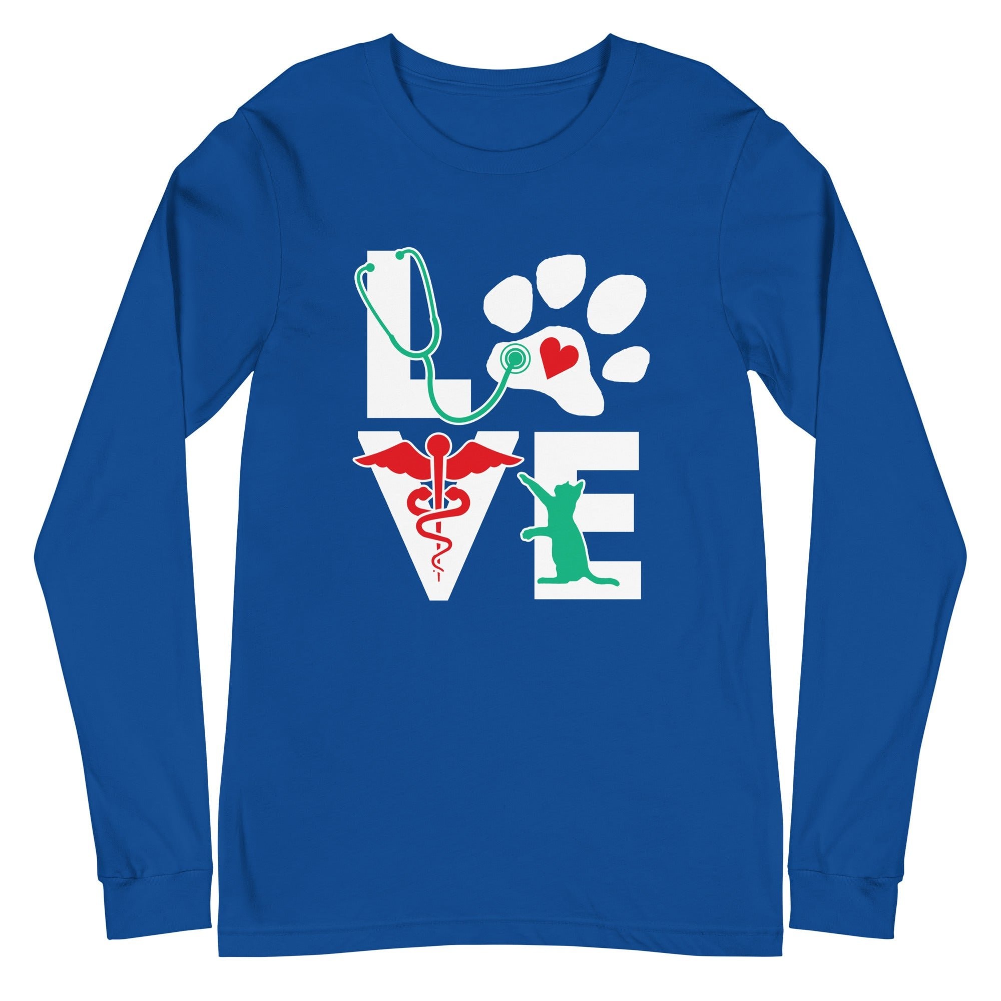 Love Cat Unisex Premium Long Sleeve T-Shirt - Veterinary Vet Tech Gift