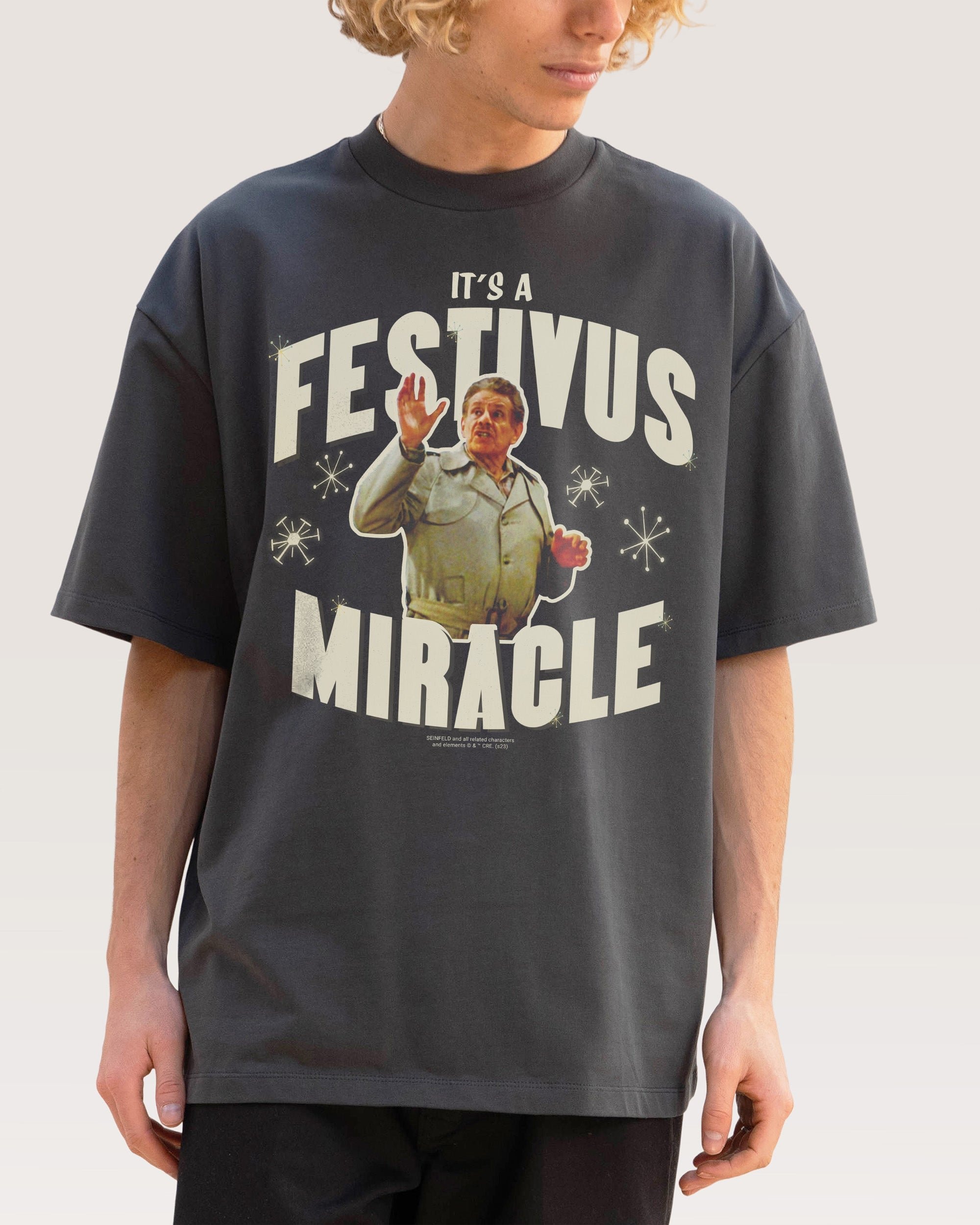 It's A Festivus Miracle Oversized Graphic T-Shirt - Seinfeld Unisex Tee