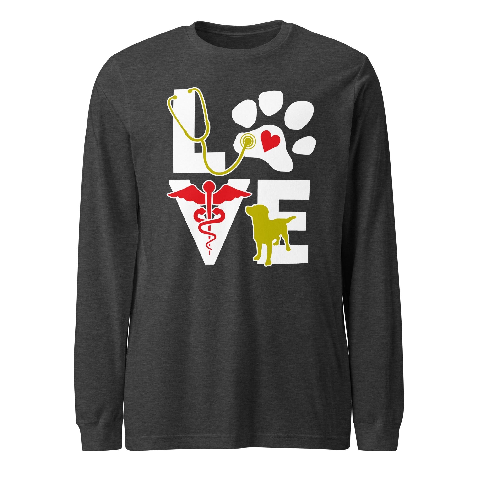 Love Dog Unisex Long Sleeve Tee - Veterinary Long Sleeve Shirt