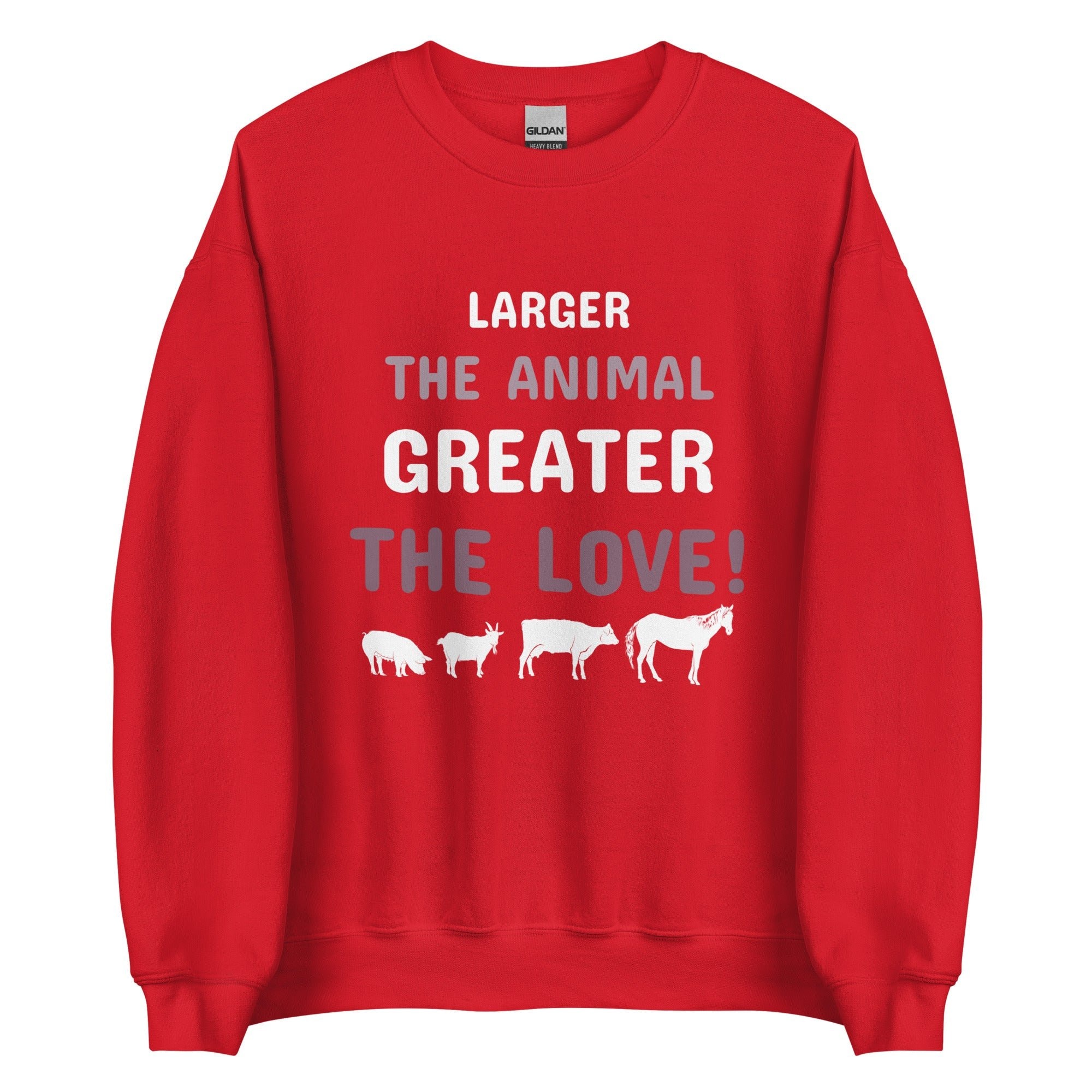 Larger the Animal Greater the Love Vet Unisex Crewneck Sweatshirt