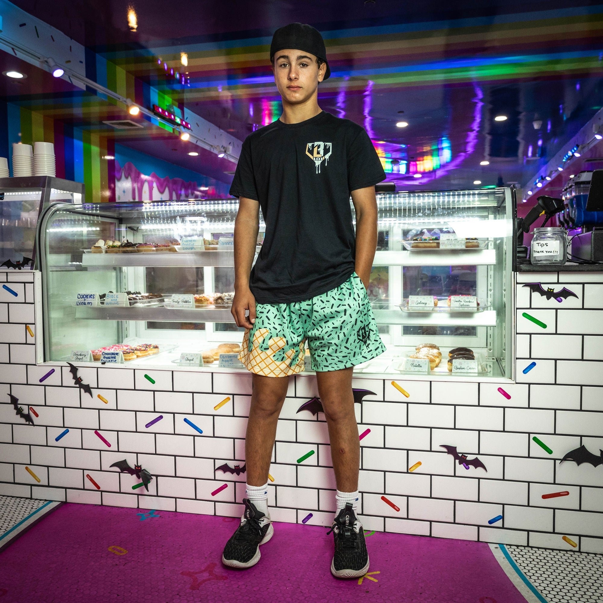 Ice Cream Shorts - Mint Baseball Lifestyle Mesh Shorts with Pockets