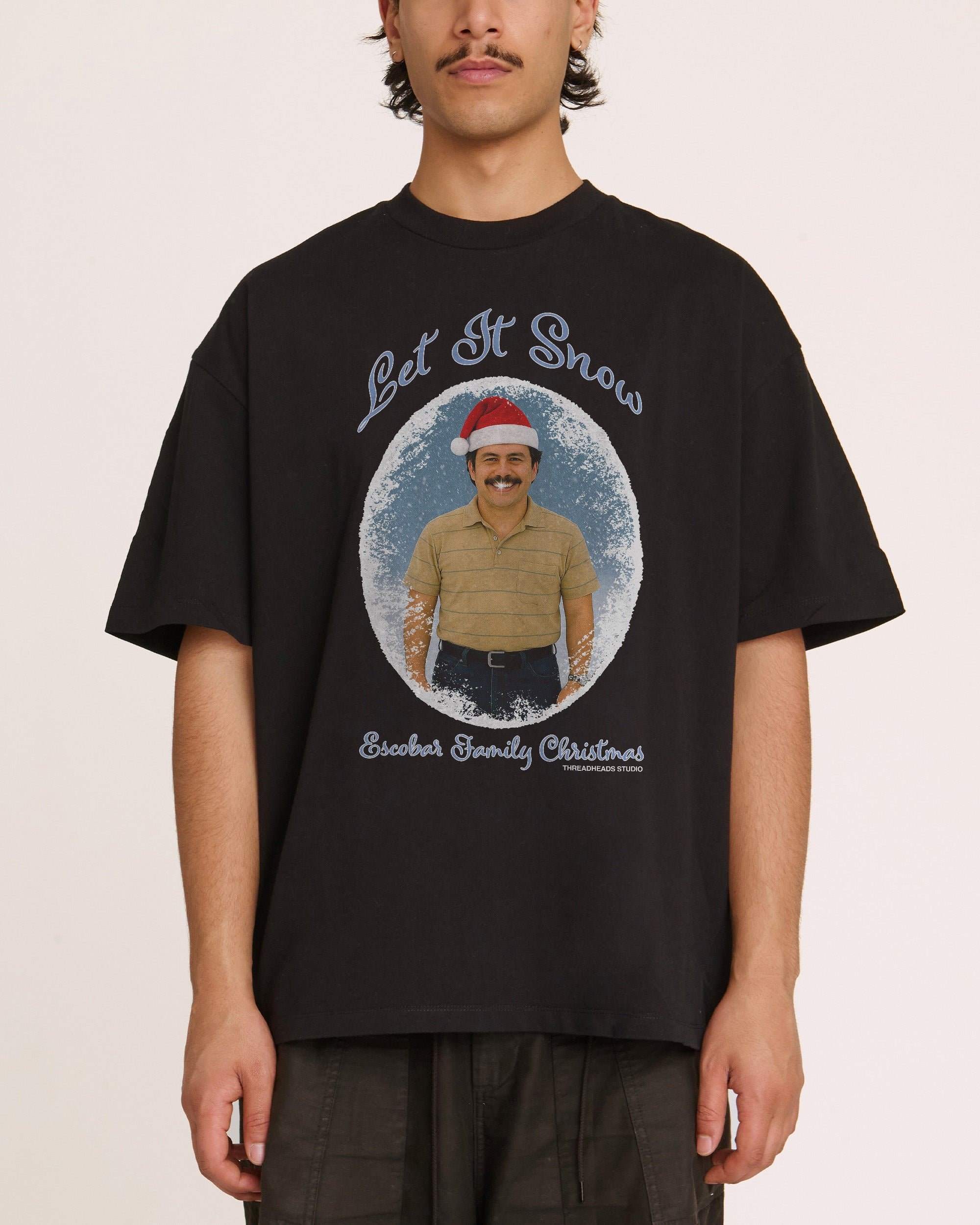 Let It Snow Pablo Oversized Graphic Tee - Unisex 100% Combed Cotton Heavyweight T-Shirt