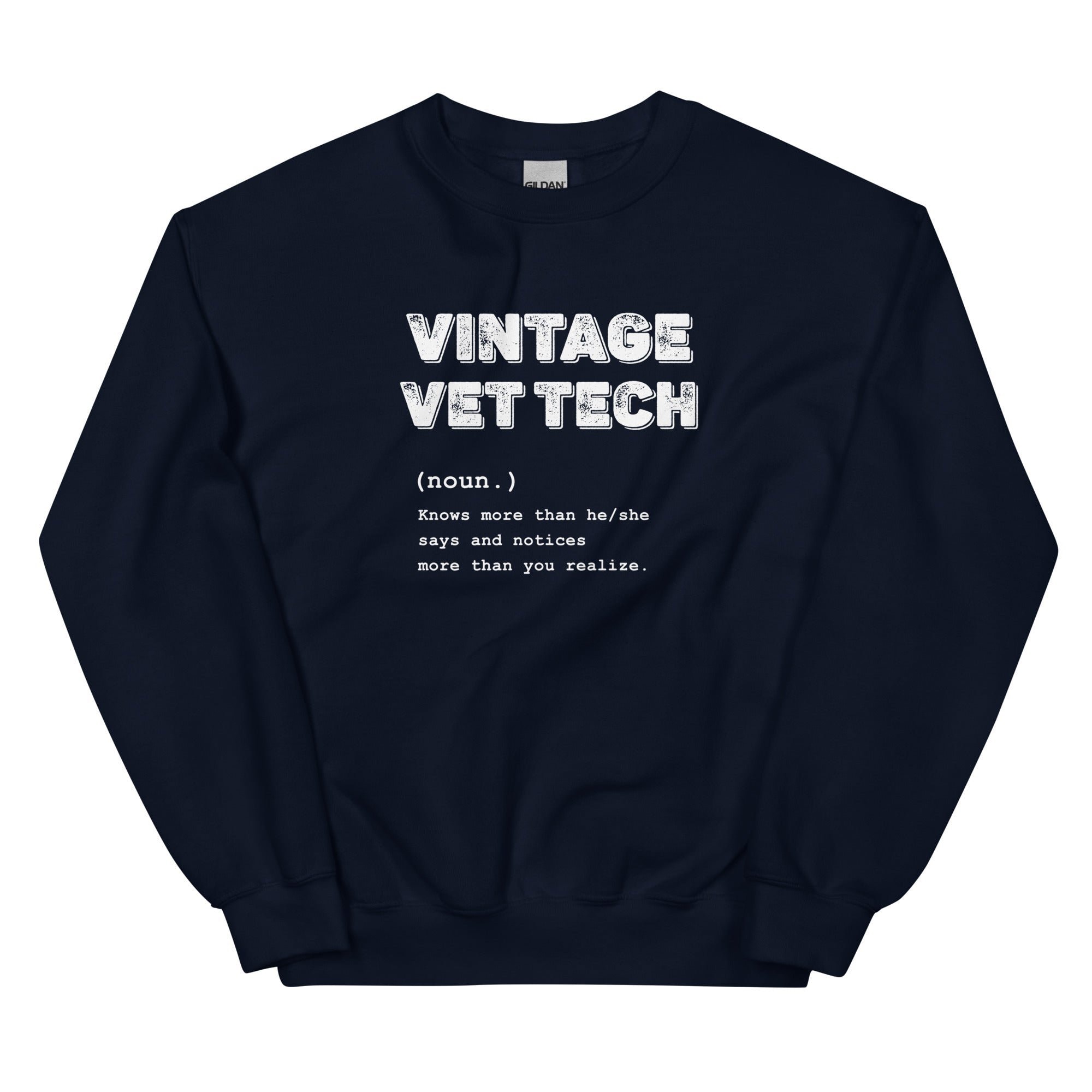 Vintage Vet Tech Crewneck Sweatshirt - Unisex Veterinary Medicine Apparel