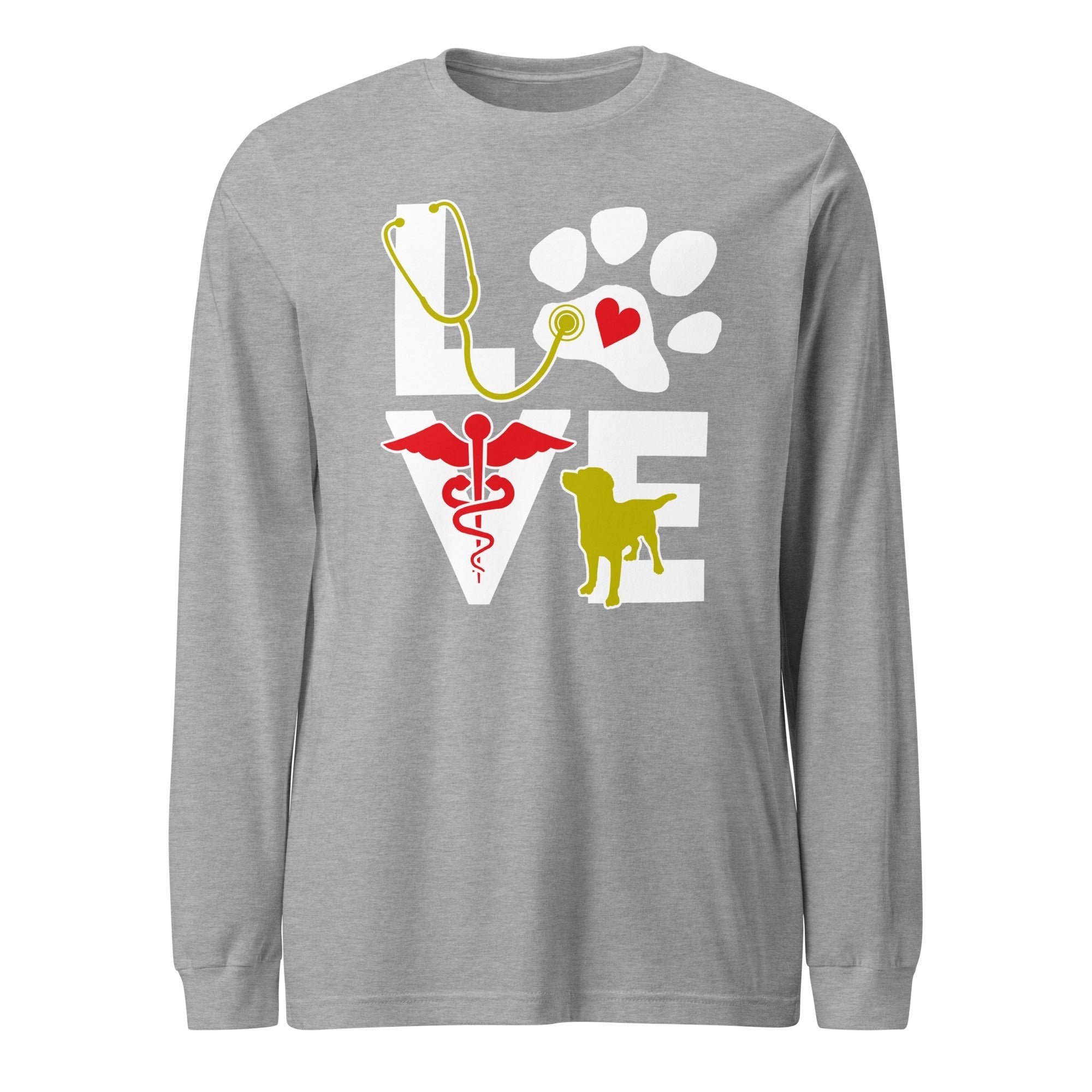 Love Dog Unisex Long Sleeve Tee - Veterinary Long Sleeve Shirt