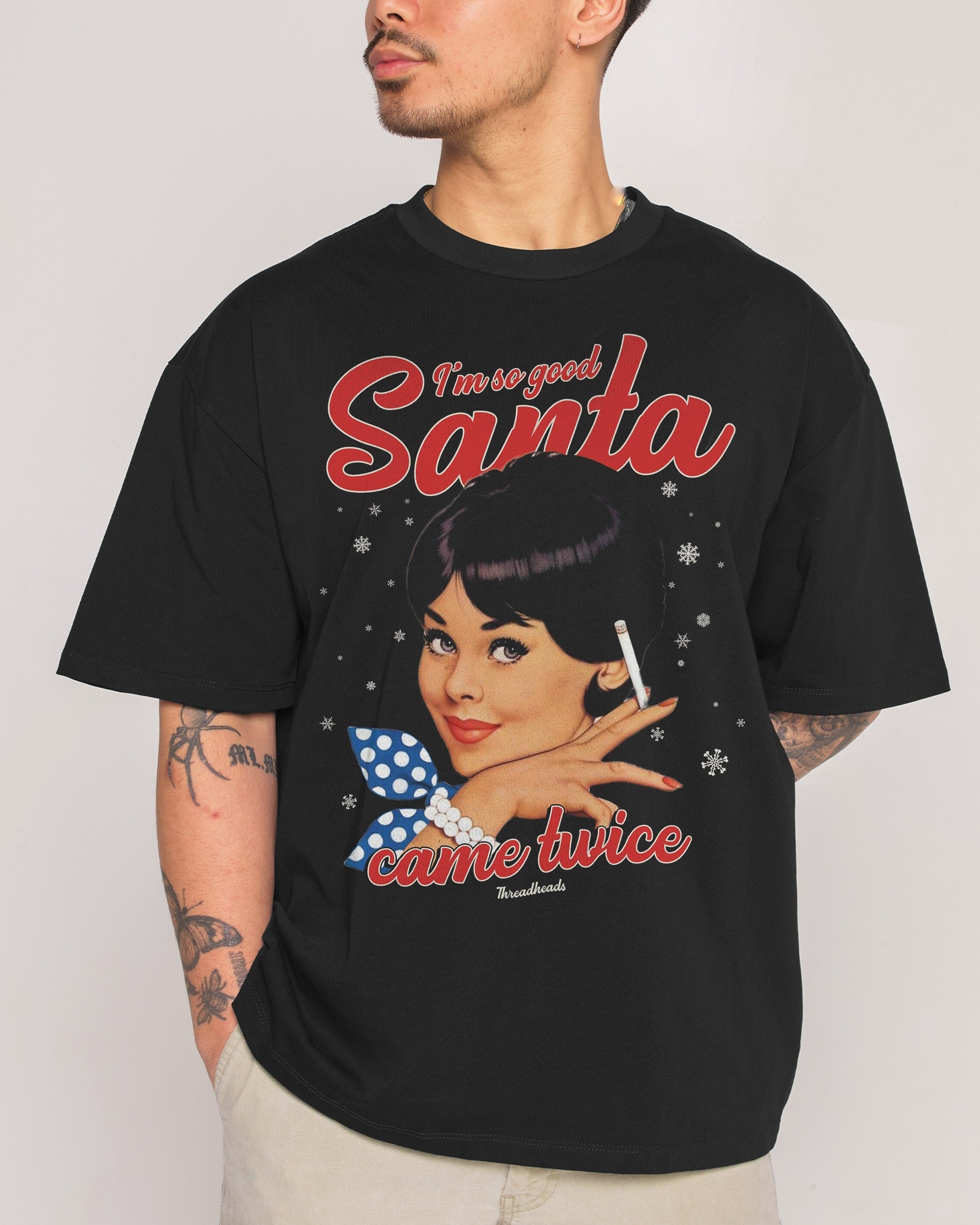 Came Twice Oversized Graphic Tee - Unisex 90s Boxy Fit 100% Combed Cotton Heavyweight 275gsm